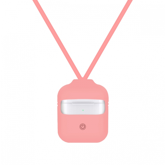 Blogy AirPods ile Uyumlu Silikon Kılıf Pink Sand