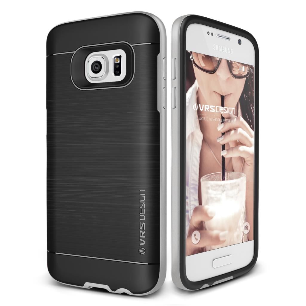 Verus Galaxy S7 Edge ile Uyumlu High Pro Shield Kılıf Light Silver