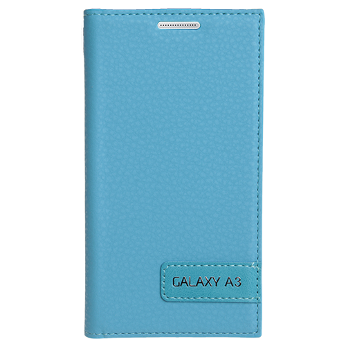 Galaxy A3 (2015) ile Uyumlu Kılıf Kapaklı Safir Serisi Mavi
