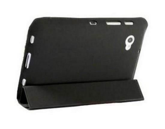 Galaxy Tab 2 7.0 P3100 ile Uyumlu Ultra Slim Deri Kılıf Siyah Renk