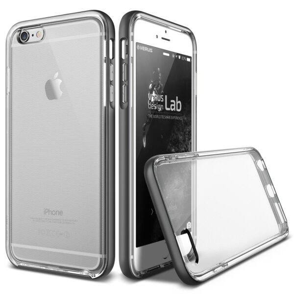Verus iPhone 6 Plus/6S Plus ile Uyumlu Crystal Bumper Kılıf Steel Silver