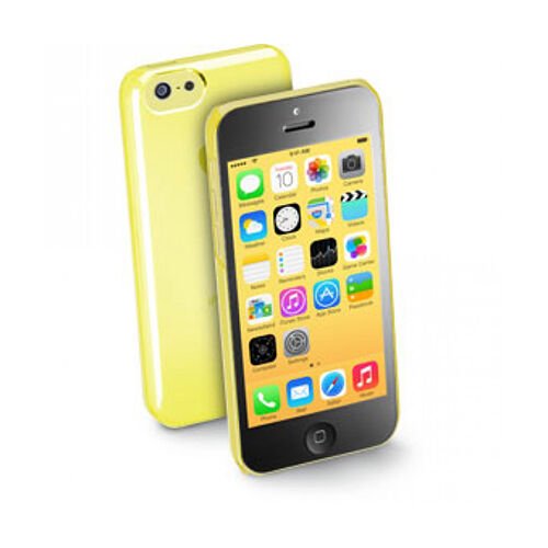 Cellular Line iPhone 5C ile Uyumlu Boost Şeffaf Sert Kılıf Sarı BOOSTIPH5CY