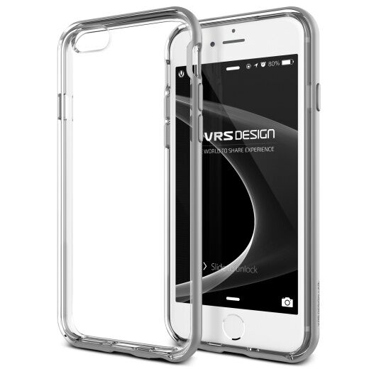 Verus iPhone 6 Plus/6S Plus ile Uyumlu New Crystal Bumper Kılıf Light Silver