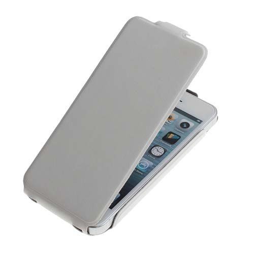 iPhone SE/5S/5 ile Uyumlu Kaliteli Dik Model Deri Kılıf Beyaz