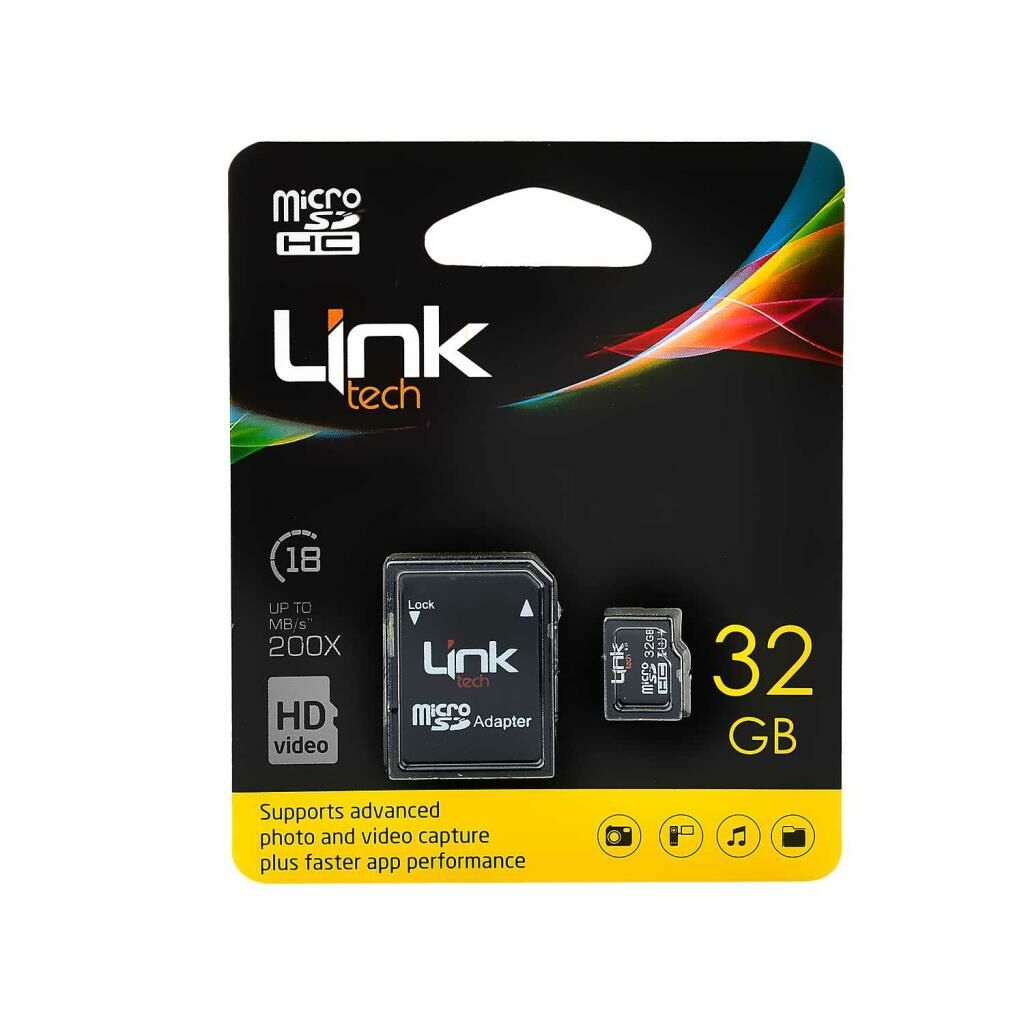 Linktech 32GB Class 10 Micro SD Hafıza Kartı + SD Adaptör