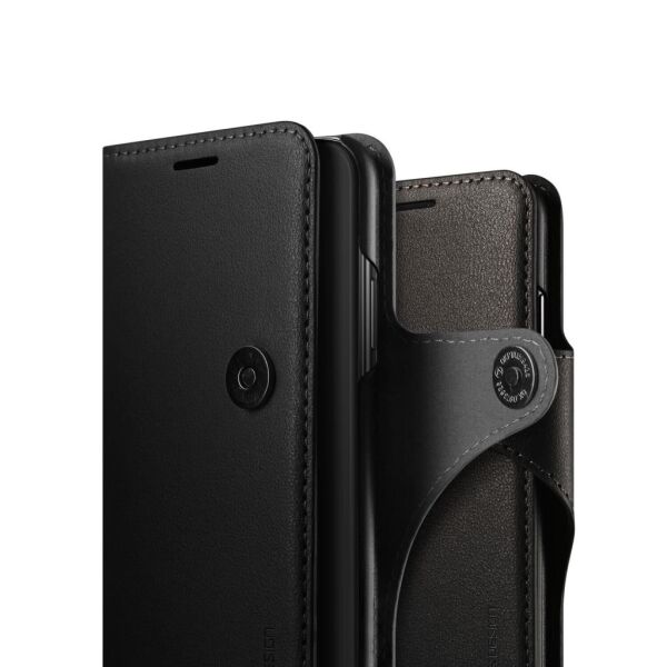 VRS Design İPhone X ile Uyumlu Daily Diary Kılıf Black