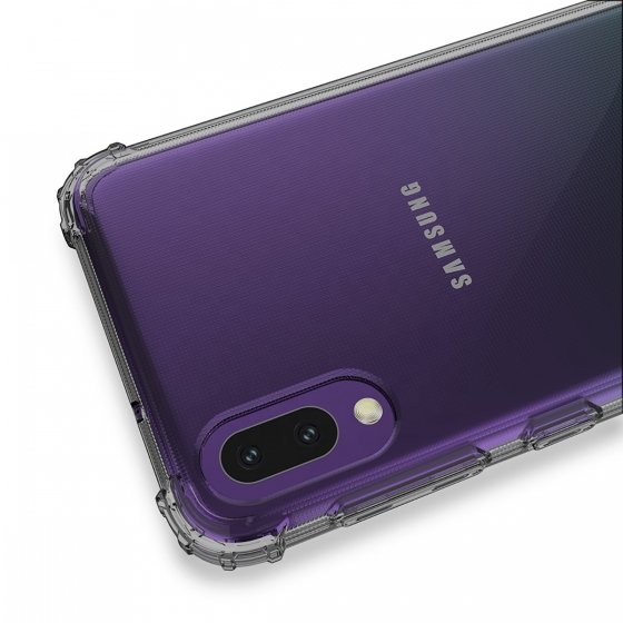 Blogy Galaxy A10 / M10 ile Uyumlu Crystal Fit Kılıf Smoke Black