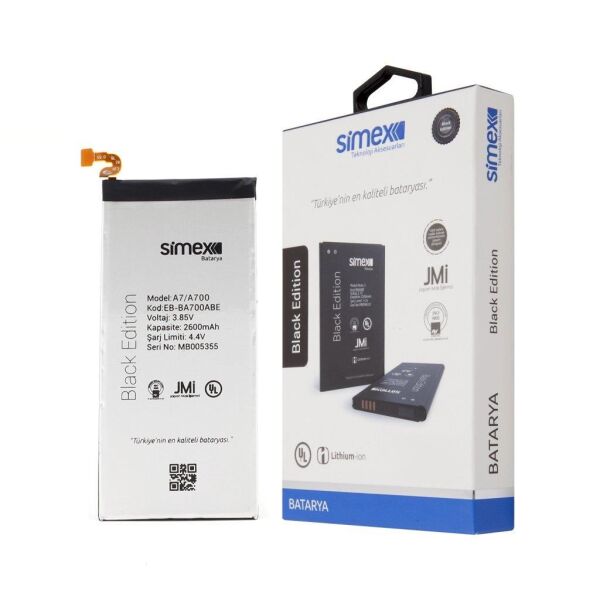 Simex Galaxy A7 ile Uyumlu SBT-01 Batarya
