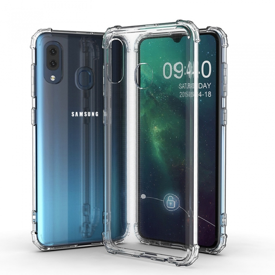 Blogy Galaxy A10s ile Uyumlu Crystal Fit Kılıf Crystal Clear