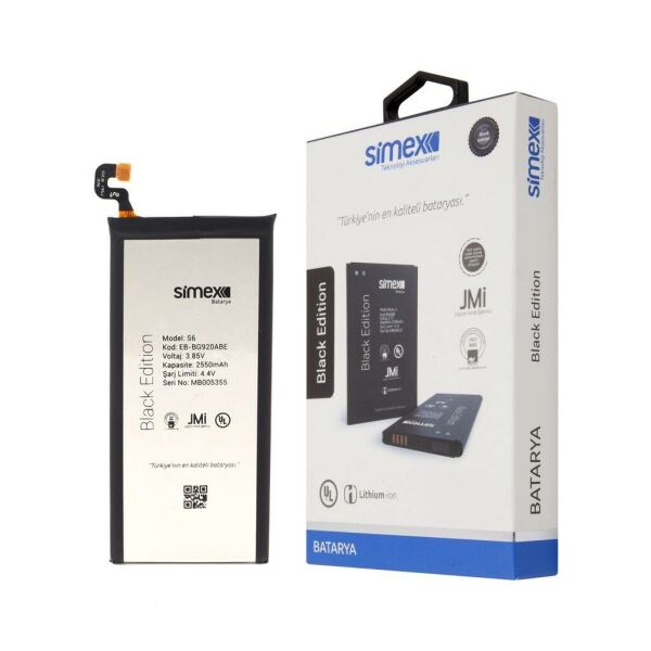 Simex Galaxy S6 ile Uyumlu SBT-01 Batarya