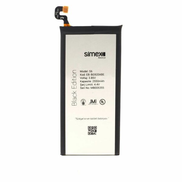 Simex Galaxy S6 ile Uyumlu SBT-01 Batarya