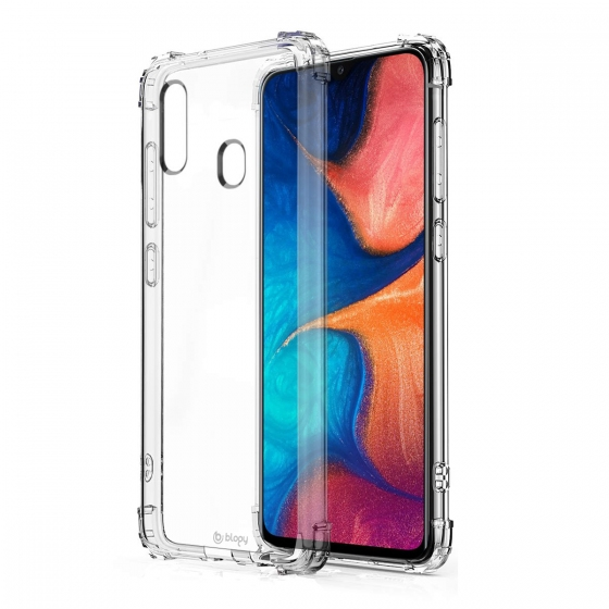 Blogy Galaxy A20 ile Uyumlu Crystal Fit Kılıf Crystal Clear