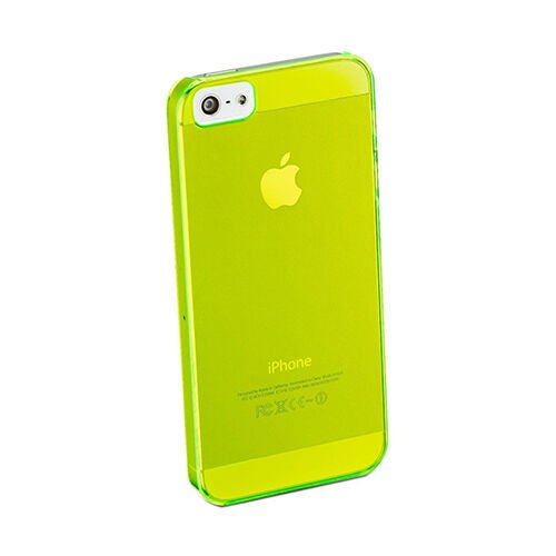 Cellular Line iPhone SE/5S/5 ile Uyumlu Cool Fluo Şeffaf Sert Kılıf Yeşil COOLIPHONE5L (Out)