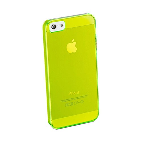 Cellular Line iPhone SE/5S/5 ile Uyumlu Cool Fluo Şeffaf Sert Kılıf Yeşil COOLIPHONE5L (Out)