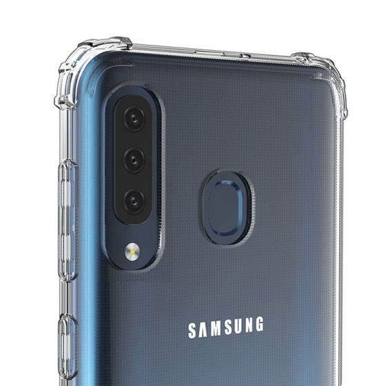 Blogy Galaxy A20s ile Uyumlu Crystal Fit Kılıf Crystal Clear