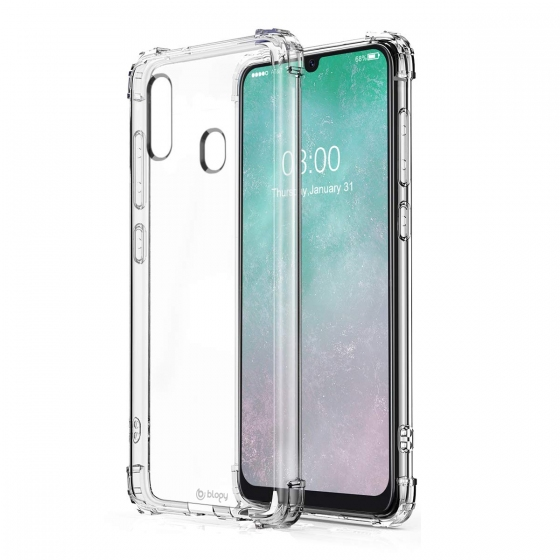 Blogy Galaxy A30 ile Uyumlu Crystal Fit Kılıf Crystal Clear