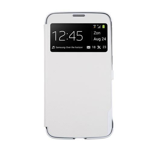 Anymode i9200 Galaxy Mega 6.3 ile Uyumlu View Case Pencereli Kılıf Beyaz