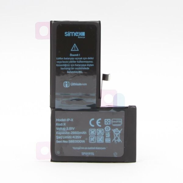 Simex iPhone X ile Uyumlu SBT-01 Batarya