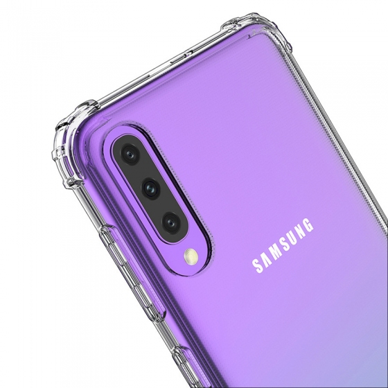 Blogy Galaxy A30s ile Uyumlu Crystal Fit Kılıf Crystal Clear