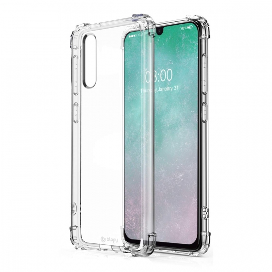 Blogy Galaxy A50 ile Uyumlu Crystal Fit Kılıf Crystal Clear