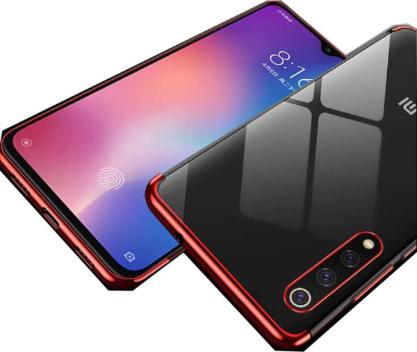 Zore Mi 9 ile Uyumlu Glitter Silikon Kılıf Kırmızı