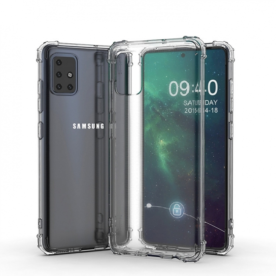 Blogy Galaxy A51 ile Uyumlu Crystal Fit Kılıf Crystal Clear