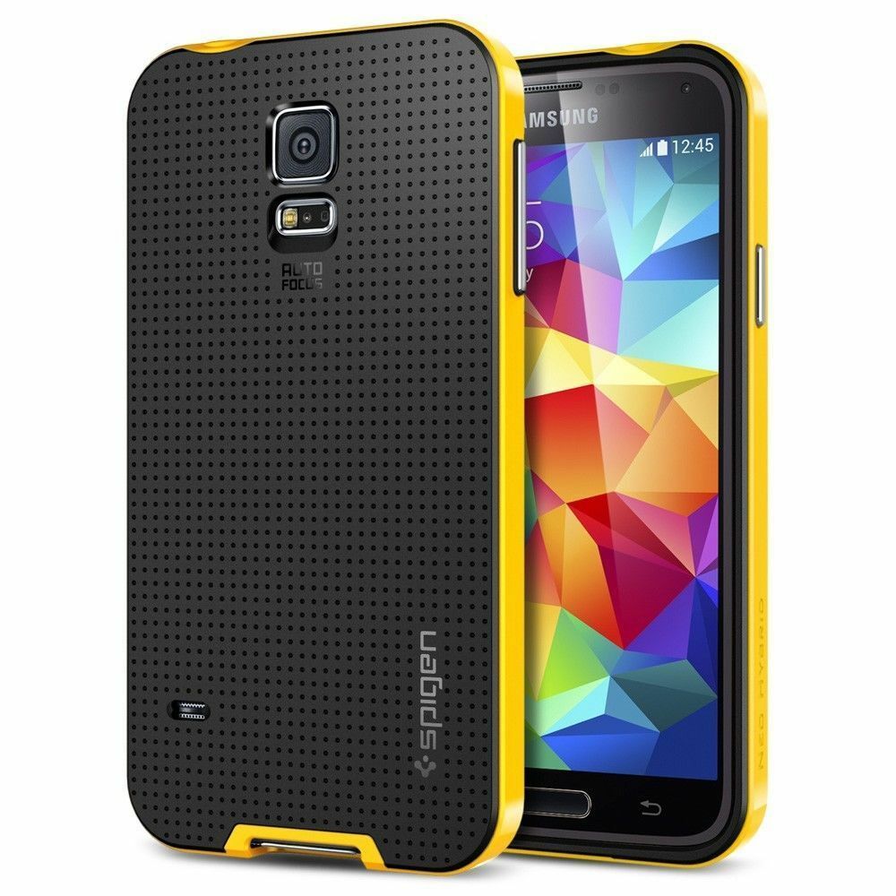 Spigen Galaxy S5 ile Uyumlu Kılıf Neo Hybrid Reventon Yellow