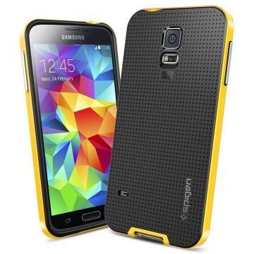 Spigen Galaxy S5 ile Uyumlu Kılıf Neo Hybrid Reventon Yellow