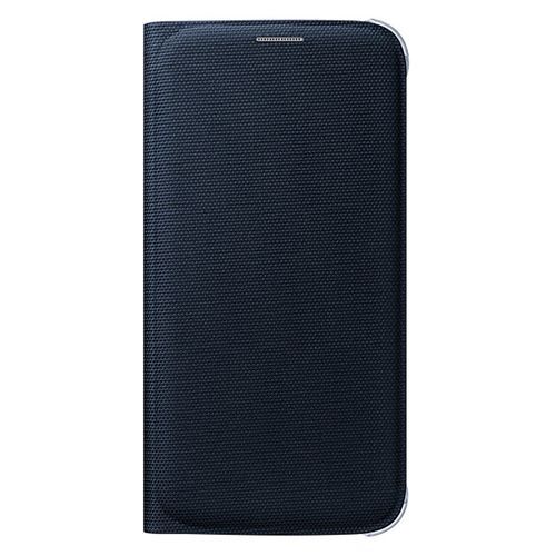 Galaxy S6 ile Uyumlu Flip Wallet (Tekstil) Siyah EF-WG920BBEGWW