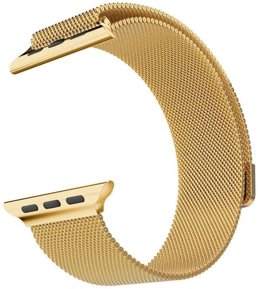 Apple Watch ile Uyumlu 42-44mm Metal Kordon Gold