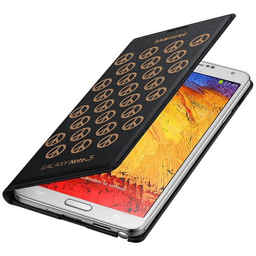 Galaxy Note 3 ile Uyumlu Moschino Flip Wallet Kılıf Siyah-Altın EF-EN900BGEGWW (Out)