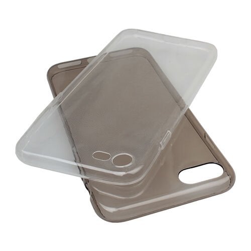 iPhone 7/8 ile Uyumlu Kılıf Ultra Slim Şeffaf Silikon Siyah