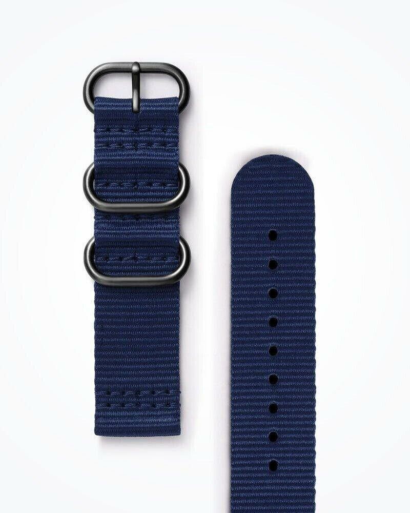 Strap Studio Gear Sport ile Uyumlu Premium Nato Kayış Lacivert