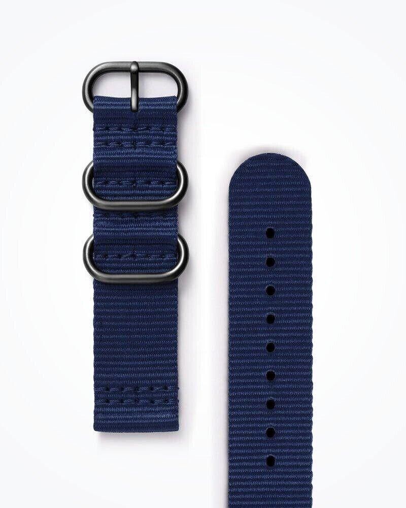 Strap Studio Gear Sport ile Uyumlu Premium Nato Kayış Lacivert