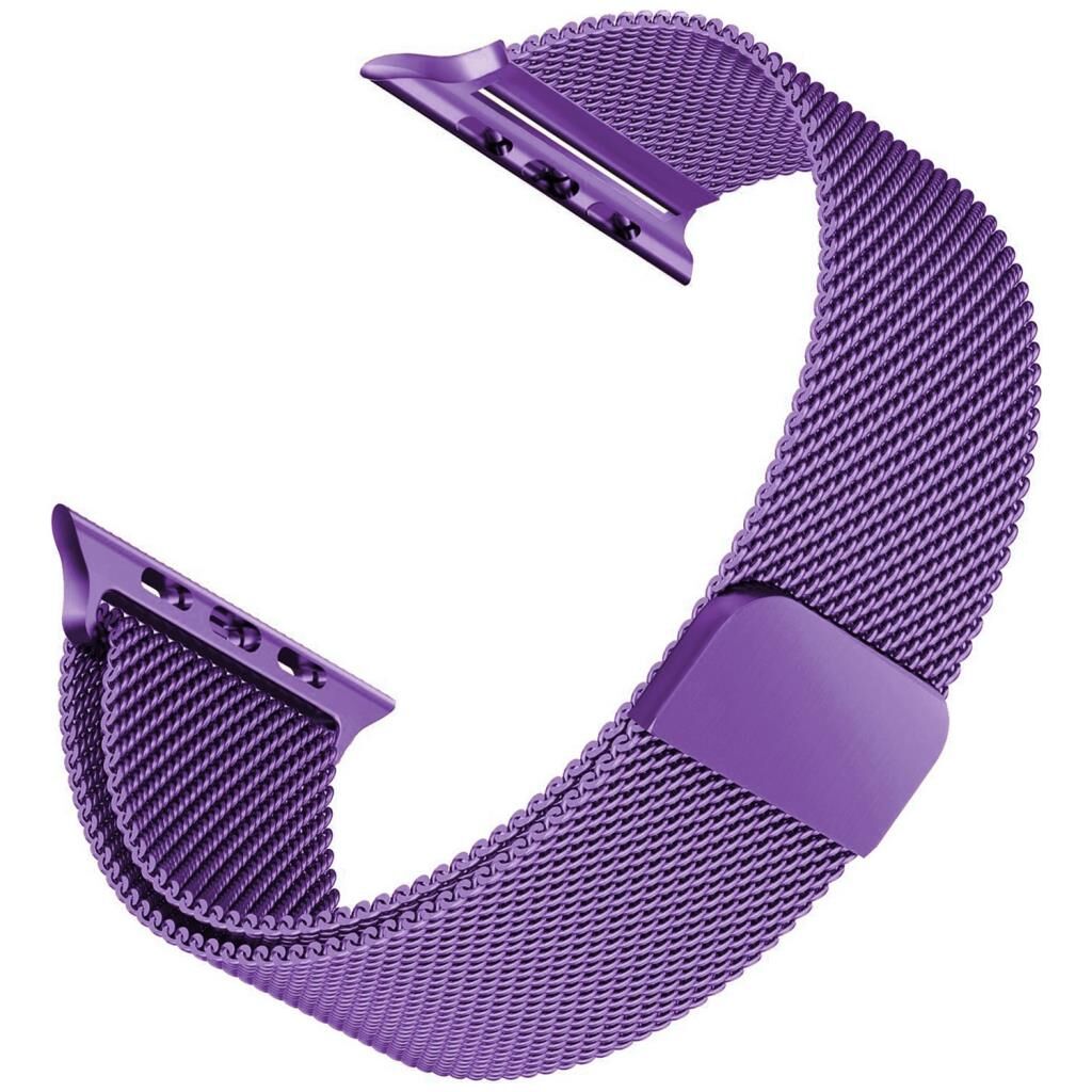Apple Watch ile Uyumlu 42-44mm Metal Kordon Koyu Mor