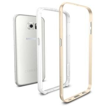 Spigen Galaxy S6 ile Uyumlu Kılıf Neo Hybrid EX Champagne Gold