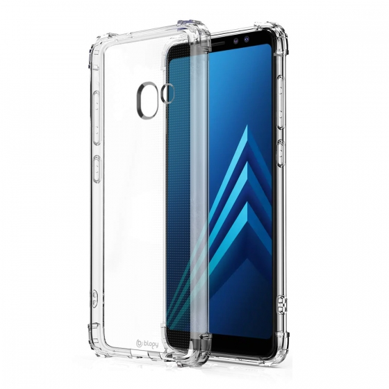 Blogy Galaxy A8 ile Uyumlu Crystal Fit Kılıf Crystal Clear