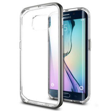 Spigen Galaxy S6 Edge ile Uyumlu Kılıf Neo Hybrid CC Gun Metal