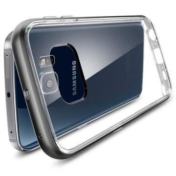 Spigen Galaxy S6 Edge ile Uyumlu Kılıf Neo Hybrid CC Gun Metal