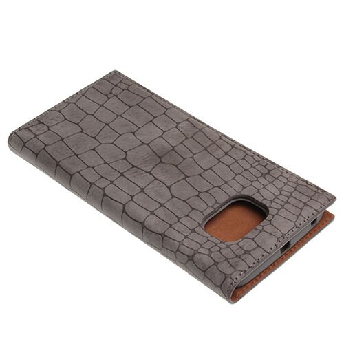 Galaxy S6 Edge ile Uyumlu Kılıf Rock Serisi Kapaklı Gri