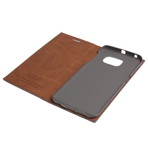 Galaxy S6 Edge ile Uyumlu Kılıf Rock Serisi Kapaklı Gri