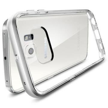Spigen Galaxy S6 Edge ile Uyumlu Kılıf Neo Hybrid CC Satin Silver