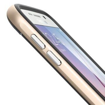 Spigen Galaxy S6 ile Uyumlu Kılıf Neo Hybrid Champagne Gold