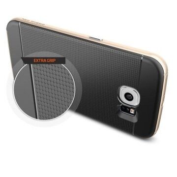 Spigen Galaxy S6 ile Uyumlu Kılıf Neo Hybrid Champagne Gold