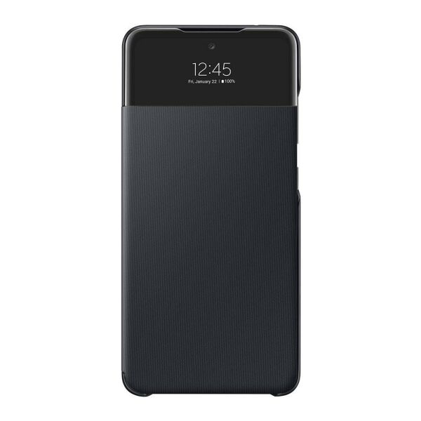 Galaxy A52 ile Uyumlu S View Cüzdan Kılıf Siyah EF-EA525PBEGTR