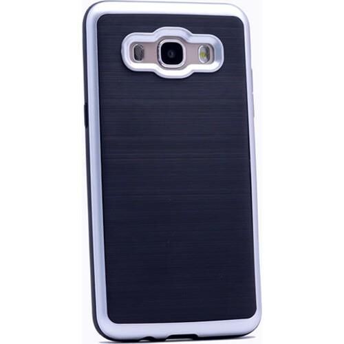 Zore Galaxy J5 2016 ile Uyumlu İnfinity Motomo (Gümüş) Kılıf + Cam Ekran Koruyucu