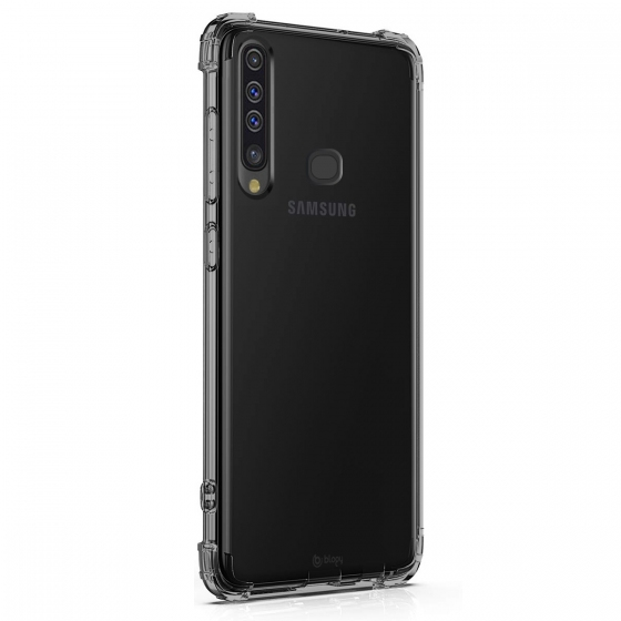 Blogy Galaxy A9 2018 ile Uyumlu Crystal Fit Kılıf Smoke Black