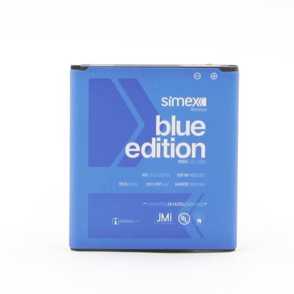 Simex Galaxy J2/G360 ile Uyumlu EB-BJ200BBC SBT-03 Batarya Blue Edition