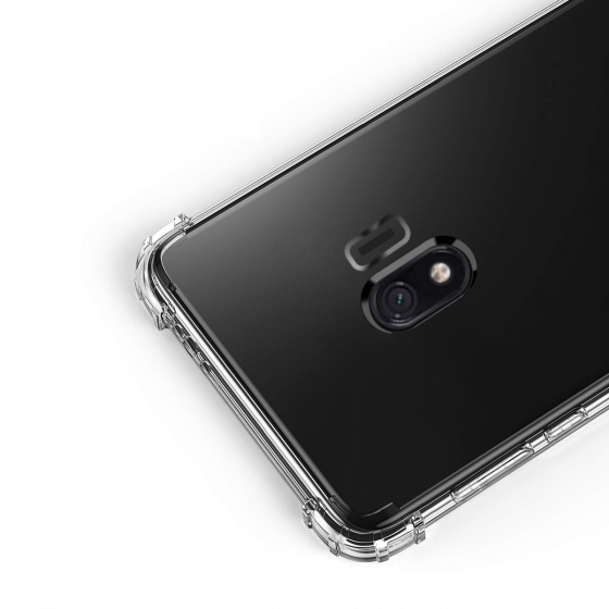 Blogy Galaxy J4 ile Uyumlu Crystal Fit Kılıf Crystal Clear