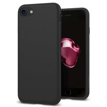 Spigen iPhone 7/8 ile Uyumlu Kılıf Liquid Crystal 4 Tarafı Kapalı Black (Out)